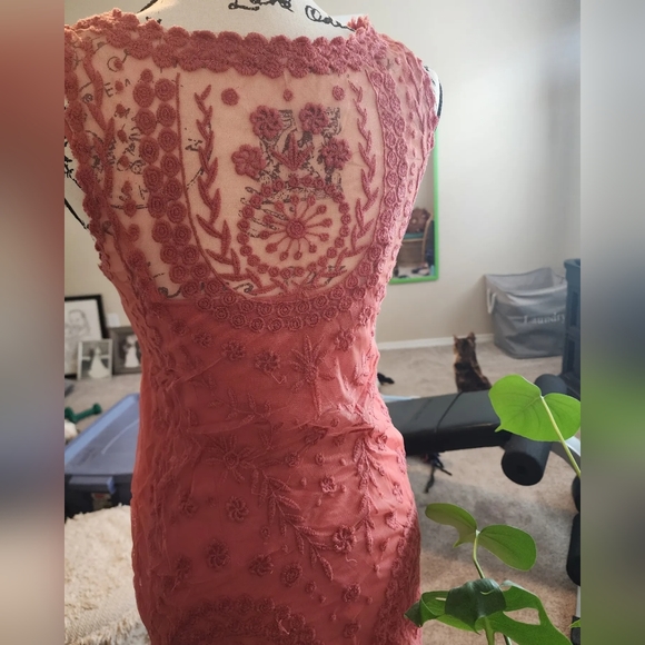 FREE PEOPLE (RARE) Embroidered dress with matching shell - Picture 3 of 5